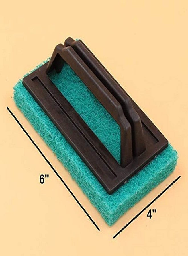 HELLYZ Heavy Duty Tile Cleaning/Floor Cleaning Brush with Sponge Scrub Pad and Handle for Home, Kitchen, Bathroom Multi Purpose Brush - Image 4